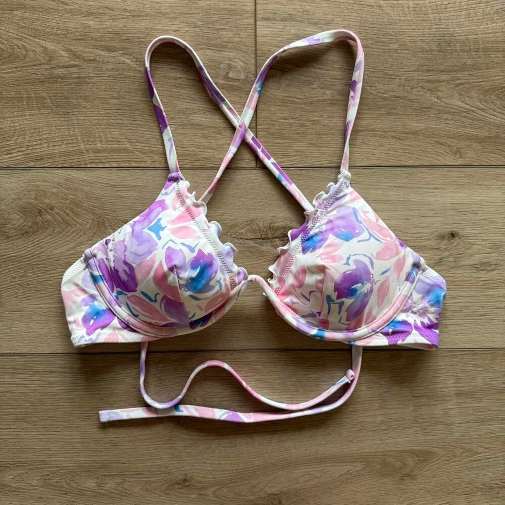 Pastel floral bikini top Shade & Shore